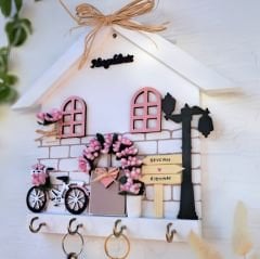 Anahtarlık Askısı Soft Pudra Renkli 27 X 27 Cm Hoş Geldiniz Yazılı Duvar Süsü