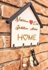 Anahtarlık Askısı Duvar Dekorasyon İsme Özel Hediyelik 21 X 24 CM