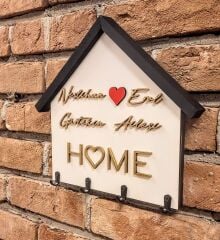 Anahtarlık Askısı Duvar Dekorasyon İsme Özel Hediyelik 21 X 24 CM