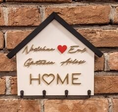 Anahtarlık Askısı Duvar Dekorasyon İsme Özel Hediyelik 21 X 24 CM