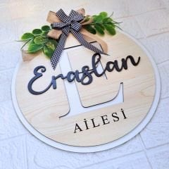 Kapı Süsü Yeni Ev Hediyesi İsme Özel 30 X 30 Cm