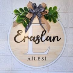 Kapı Süsü Yeni Ev Hediyesi İsme Özel 30 X 30 Cm