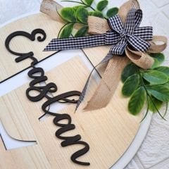 Kapı Süsü Yeni Ev Hediyesi İsme Özel 30 X 30 Cm