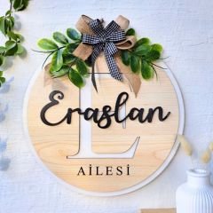 Kapı Süsü Yeni Ev Hediyesi İsme Özel 30 X 30 Cm