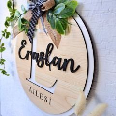 Kapı Süsü Yeni Ev Hediyesi İsme Özel 30 X 30 Cm