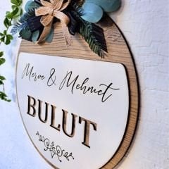 Kapı Süsü Ev Hediyesi Isme Özel 30 X 30 Cm