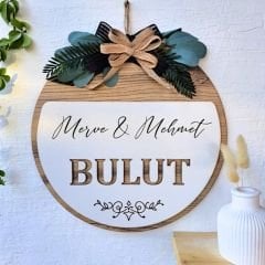 Kapı Süsü Ev Hediyesi Isme Özel 30 X 30 Cm