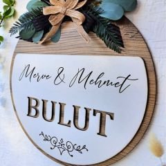 Kapı Süsü Ev Hediyesi Isme Özel 30 X 30 Cm