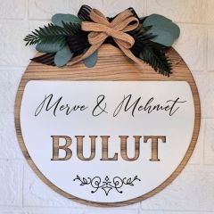 Kapı Süsü Ev Hediyesi Isme Özel 30 X 30 Cm