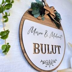 Kapı Süsü Ev Hediyesi Isme Özel 30 X 30 Cm