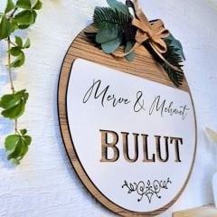 Kapı Süsü Ev Hediyesi Isme Özel 30 X 30 Cm