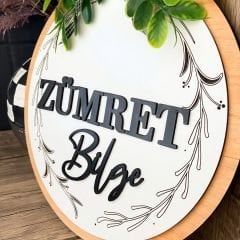El Yapımı Dekoratif Kapı Süsü 30 x 30 cm