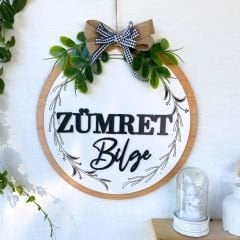 El Yapımı Dekoratif Kapı Süsü 30 x 30 cm