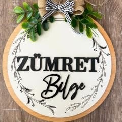 El Yapımı Dekoratif Kapı Süsü 30 x 30 cm