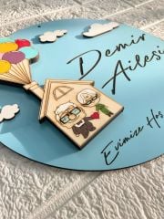 Yukarı Bak Kapı Süsü Ev Hediyesi Isme Özel 30 X 30 Cm