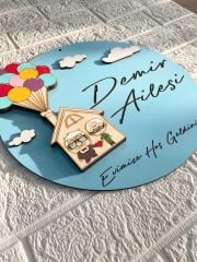 Yukarı Bak Kapı Süsü Ev Hediyesi Isme Özel 30 X 30 Cm