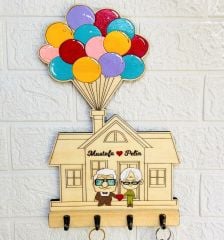 Yukarı Bak Anahtarlık Çengelli - Duvar Dekorasyon 20 X 32 Cm