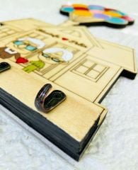 Yukarı Bak Anahtarlık Çengelli - Duvar Dekorasyon 20 X 32 Cm