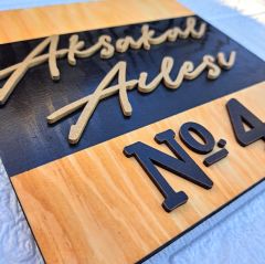 Kişiye Özel Kapı Numarası Ev Hediyesi 21 X 19 Cm