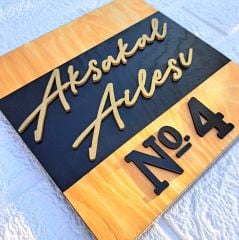 Kişiye Özel Kapı Numarası Ev Hediyesi 21 X 19 Cm