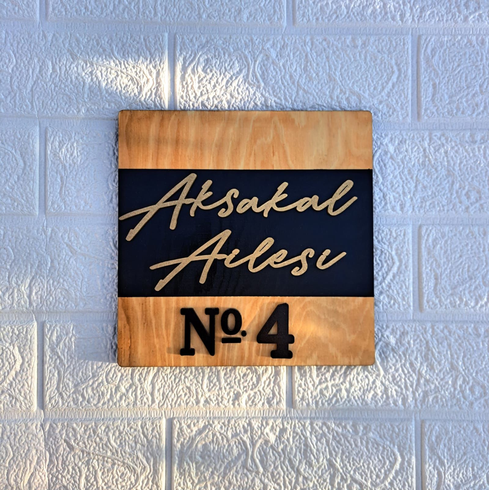 Kişiye Özel Kapı Numarası Ev Hediyesi 21 X 19 Cm