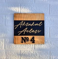 Kişiye Özel Kapı Numarası Ev Hediyesi 21 X 19 Cm