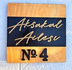Kişiye Özel Kapı Numarası Ev Hediyesi 21 X 19 Cm