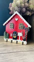 Psacraft Kış Temalı Ahşap Duvar Süsü Anahtarlık Askısı 23 X 25