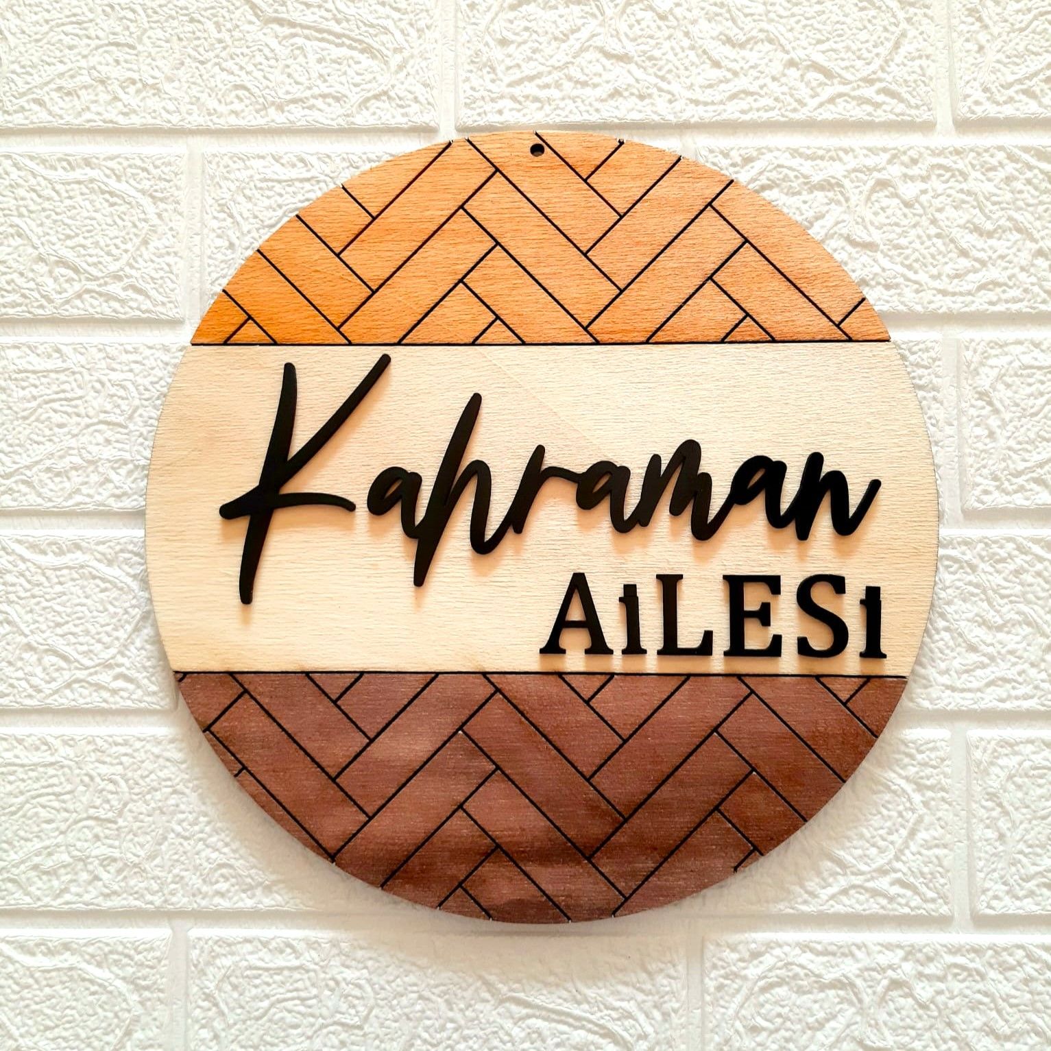 Kapı Süsü Ev Dekoratif Isme Özel 30 X 30 CM