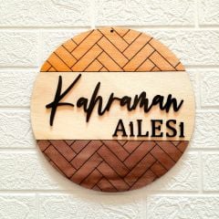 Kapı Süsü Ev Dekoratif Isme Özel 30 X 30 CM