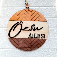 Kapı Süsü Ev Dekoratif Isme Özel 30 X 30 CM