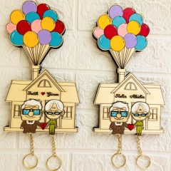 Yukarı Bak Anahtarlık Anne Baba Hediye - Duvar Dekorasyon 14 X 25 Cm