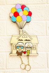 Yukarı Bak Anahtarlık Anne Baba Hediye - Duvar Dekorasyon 14 X 25 Cm