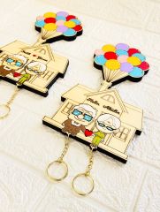 Yukarı Bak Anahtarlık Anne Baba Hediye - Duvar Dekorasyon 14 X 25 Cm