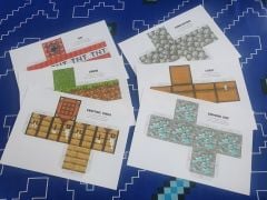 Minecraft 3d Maket Çocuk Oyun Aktivitesi Kes Yapıştır Gelişim Kraft
