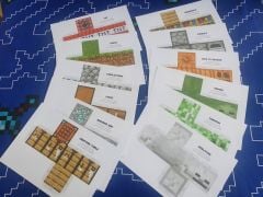 Minecraft 3d Maket Çocuk Oyun Aktivitesi Kes Yapıştır Gelişim Kraft
