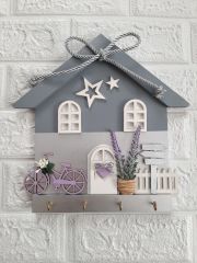 Gümüş Fiyonklu 27 X 27 Gümüş Gri Lavantalı Mor Bisikletli Doğum Günü Hediyesi