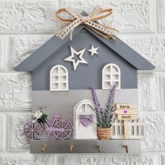 Gümüş Fiyonklu 27 X 27 Gümüş Gri Lavantalı Mor Bisikletli Doğum Günü Hediyesi