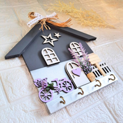 Gümüş Fiyonklu 27 X 27 Gümüş Gri Lavantalı Mor Bisikletli Doğum Günü Hediyesi