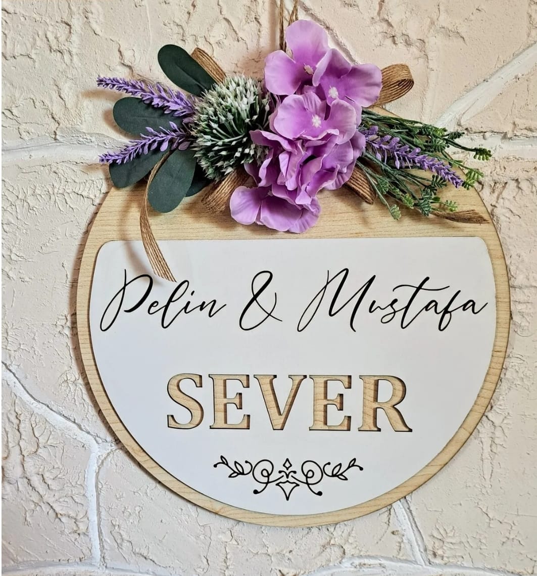 Adınıza Özel Kapı Süsü  30 x 30 cm