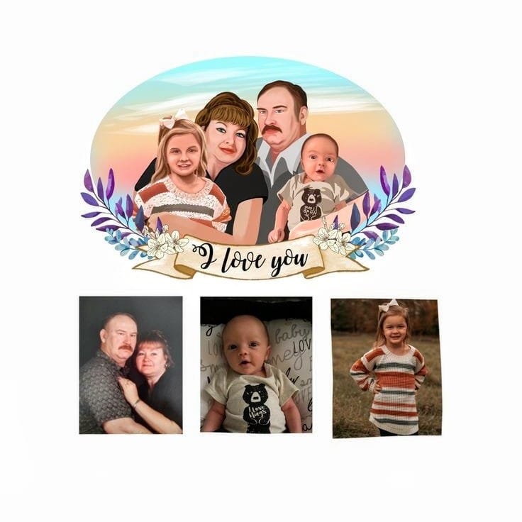 Sevdiklerinizi Bir Araya Getiren Eşsiz Dijital İllüstrasyon