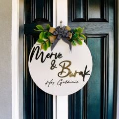 Size Özel Kapı Süsü Ev Hediyesi Isme Özel 30 X 30 Cm