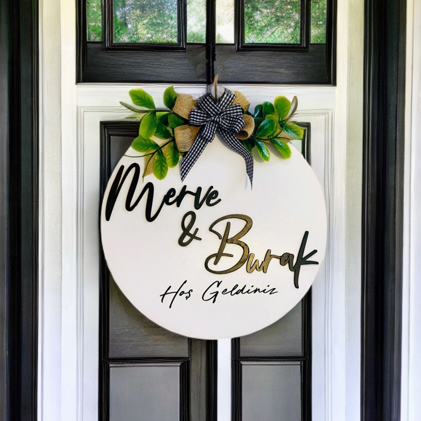 Size Özel Kapı Süsü Ev Hediyesi Isme Özel 30 X 30 Cm