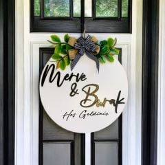 Size Özel Kapı Süsü Ev Hediyesi Isme Özel 30 X 30 Cm