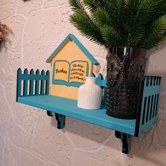 Çocuk Odası Mavi Duvar Rafı - İsme Özel Tasarım ile Duvar Dekorasyonu