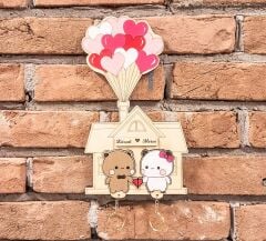 Anahtarlık Sevgiliye Hediye - Duvar Dekorasyon Anahtarlık Askısı 14 X 24 Cm