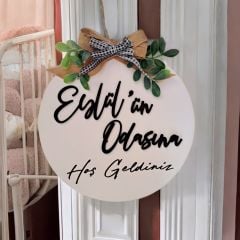 Kişiselleştirilebilir Çocuk Odası Kapı Süsü 30 X 30 Cm