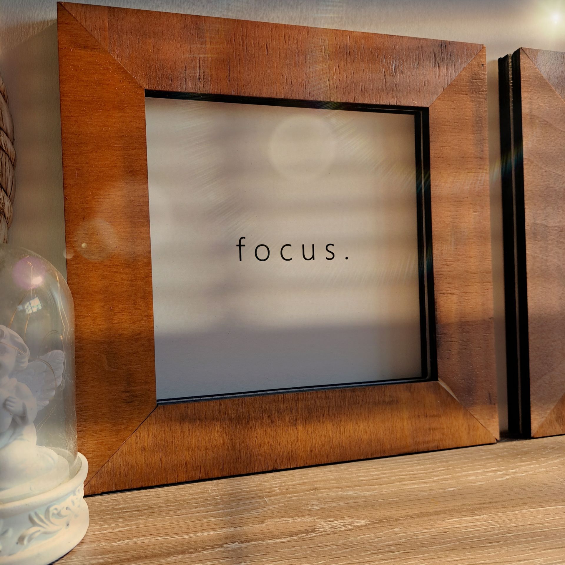 Dekoratif 3'lü Tablo 24 X 24 CM Focus Breath Faith
