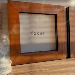 Dekoratif 3'lü Tablo 24 X 24 CM Focus Breath Faith