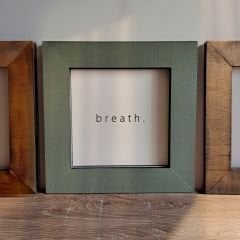 Dekoratif 3'lü Tablo 24 X 24 CM Focus Breath Faith